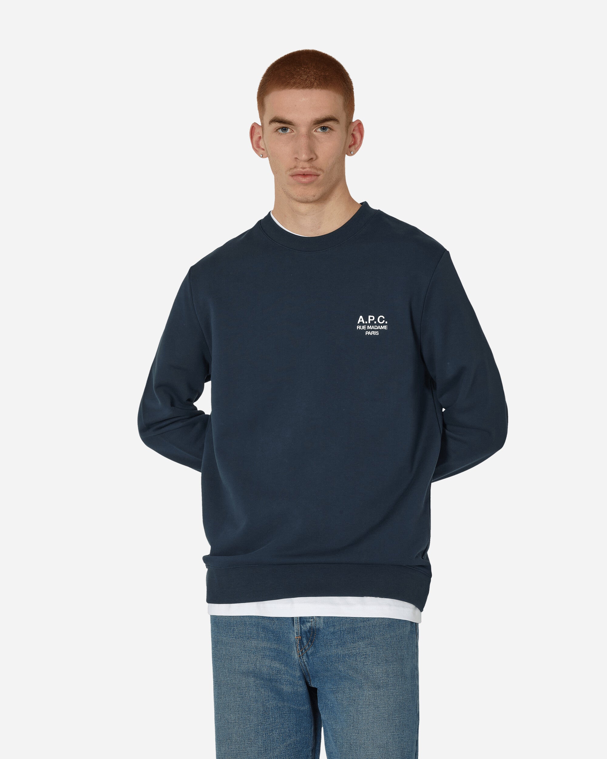 A.P.C. Sweat Rider Marine Sweatshirts Crewneck COEZD-H27699 IAJ