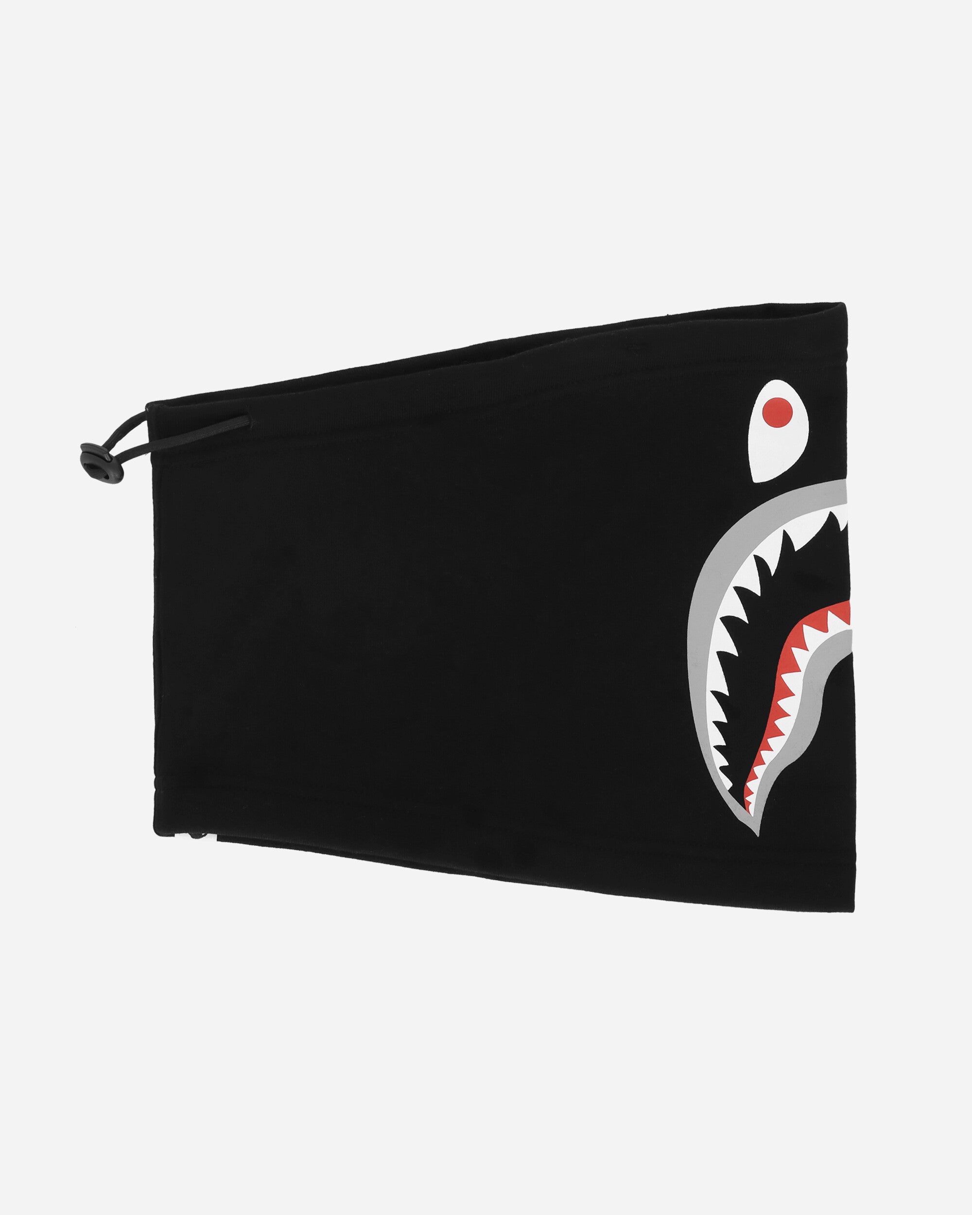 A Bathing Ape Shark Motif Neck Warmer M Black Gloves and Scarves Scarves and Warmneck 1K80182012 BLACK