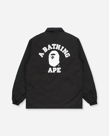 A Bathing Ape College BLACK Outerwear Coach Jackets 1G30140015 BLACK