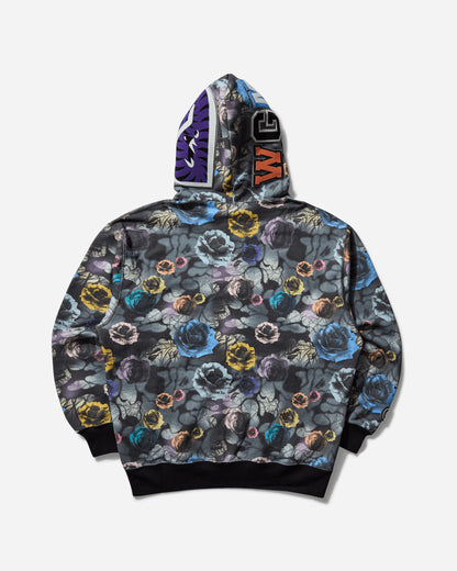 A Bathing Ape Floral Camo Shark Relaxed Fit Full Zip Hoodie M Black Sweatshirts Hoodies 1K80115301 BLACK