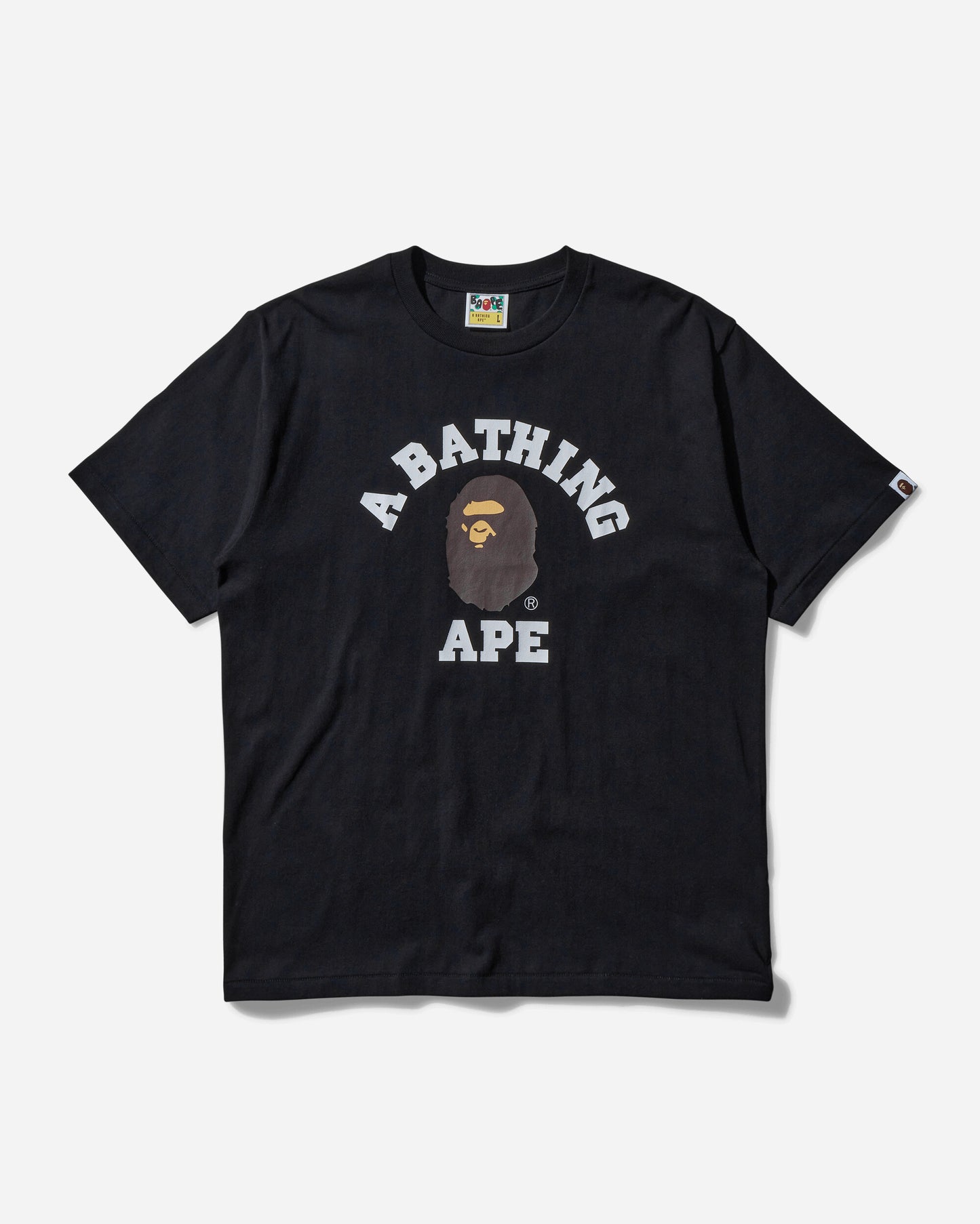 A Bathing Ape College Tee M Black T-Shirts Shortsleeve 1K80110001 BLACK