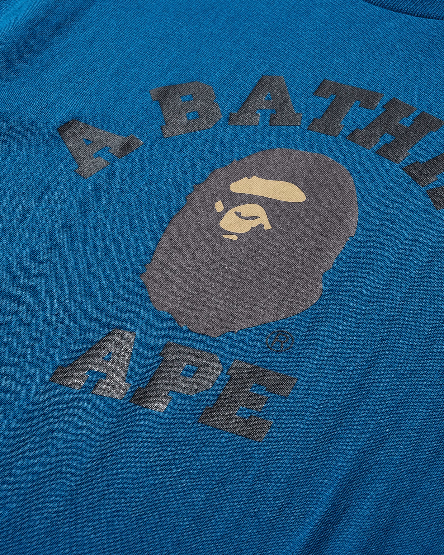 A Bathing Ape College Tee M Blue T-Shirts Shortsleeve 1K80110001 BLUE