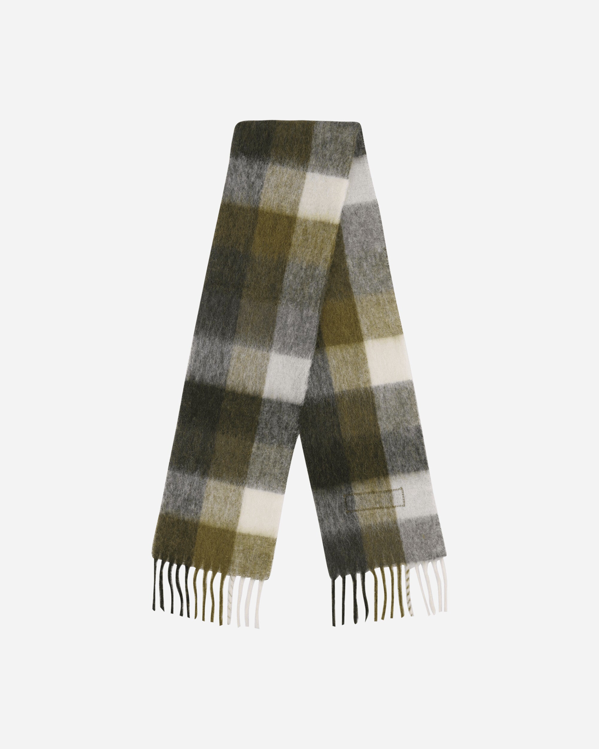 Acne Studios Heavy Scarf Taupe/Green/Black Gloves and Scarves Scarves and Warmneck CA0084- DID