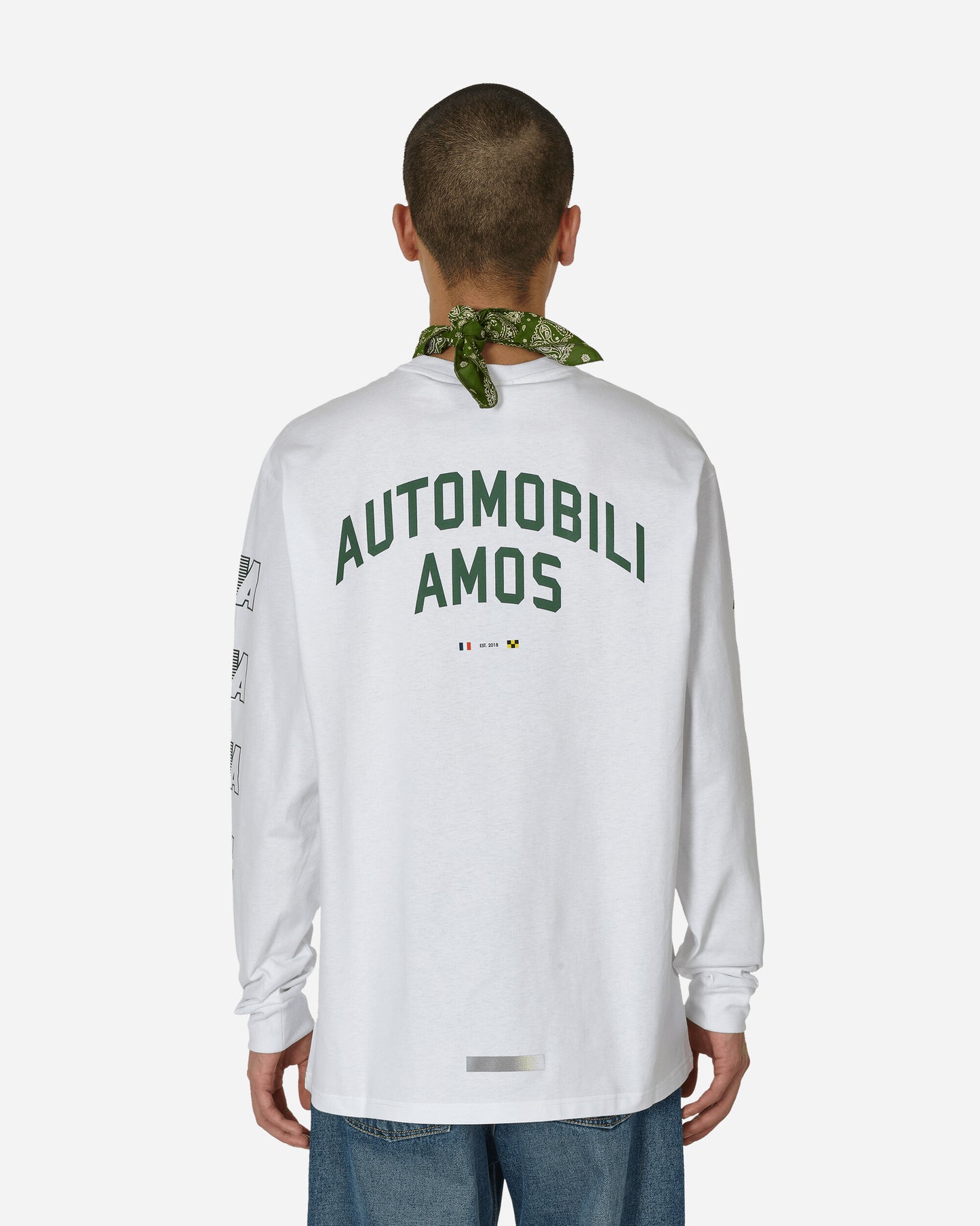 Automobili Amos Amos Long Sleeve White T-Shirts Longsleeve C1AALS03 WHITE