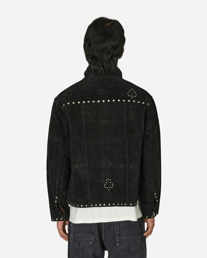 Bode Deck Of Cards Studded Jacket - Black Black Coats and Jackets Leather Jackets MRS24OW013 1