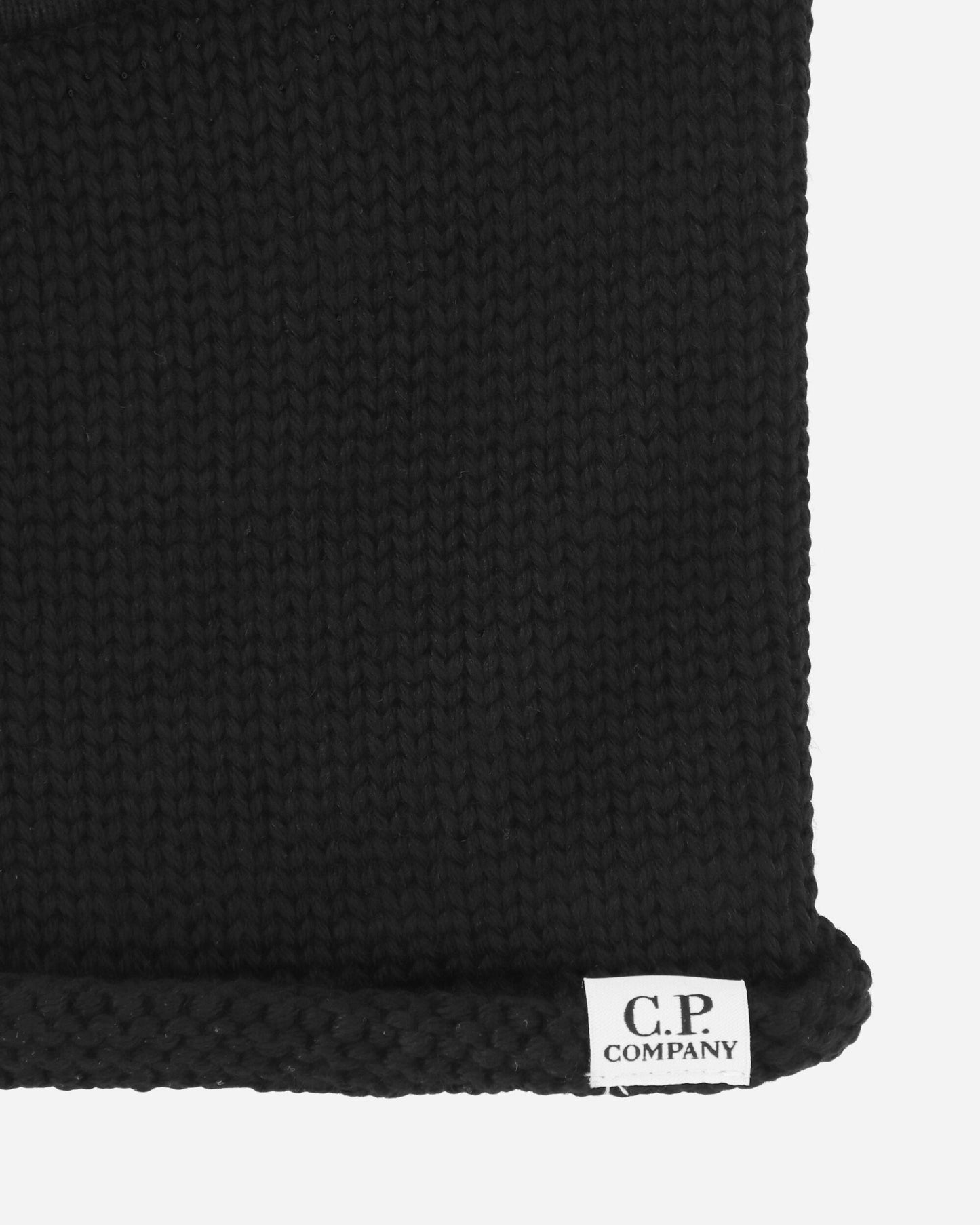 C.P. Company Extra Fine Merino Wool Goggle Balaclava Black Hats Balaclavas 17CMAC301A005509A 999