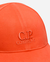 C.P. Company Gabardine Logo Cap Poinciana Hats Caps 18CMAC282A-006288A 547