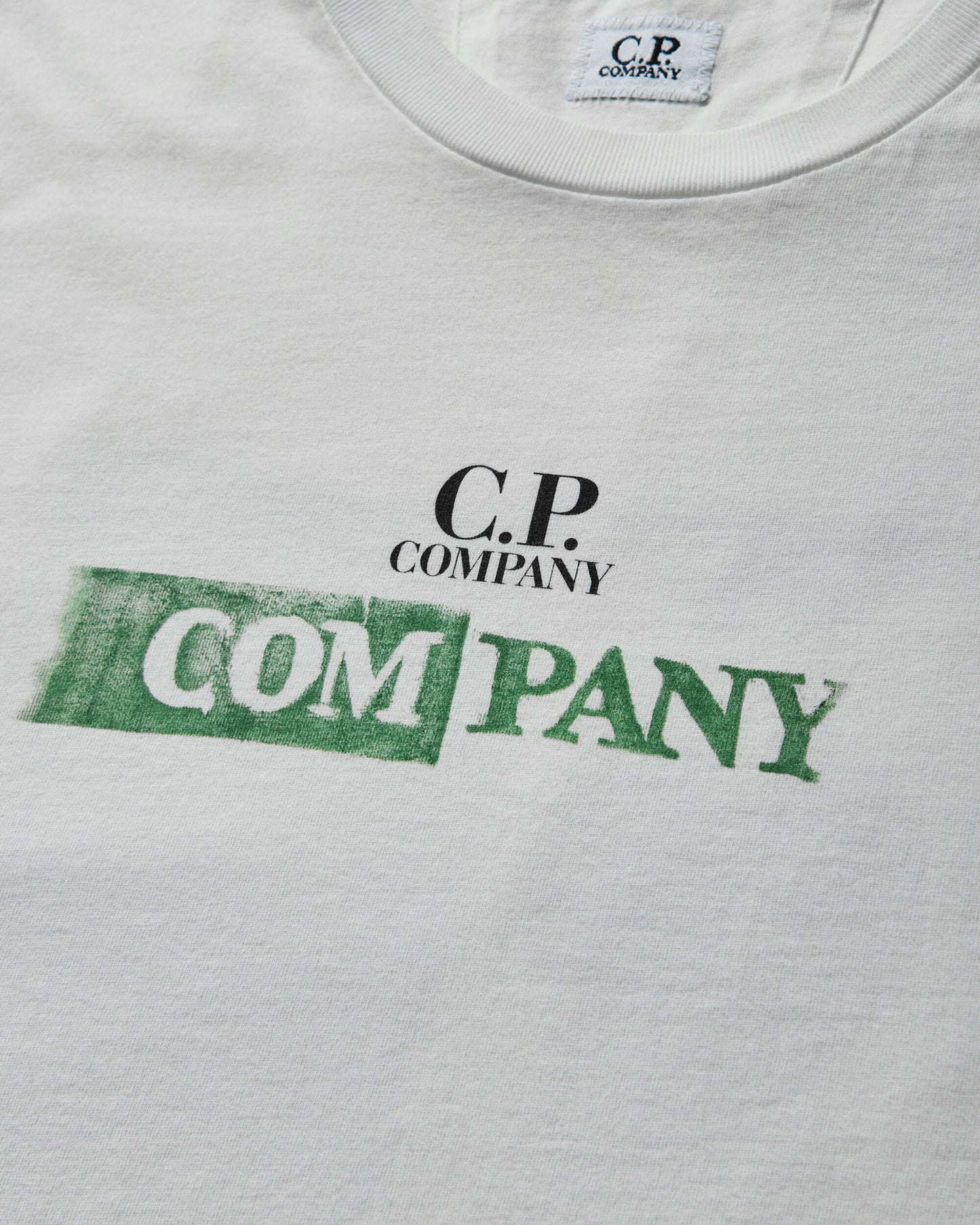 C.P. Company Logo T-Shirt Gauze White T-Shirts Shortsleeve 18CMTS307A-005431G 103