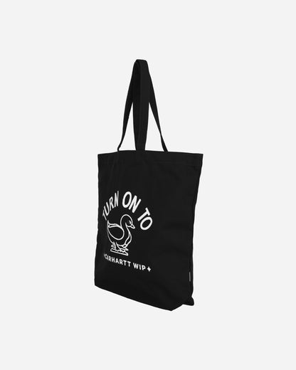 Carhartt WIP Stamp Tote Black/White Bags and Backpacks Tote Bags I033629 0D2XX