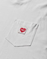 Carhartt WIP S/S Pocket Heart T-Shirt White/Red T-Shirts Shortsleeve I032128 1WZXX