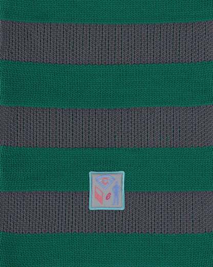 Cav Empt Poly Knit Stripe Scarf Green Gloves and Scarves Scarves and Warmneck CES24G02 001