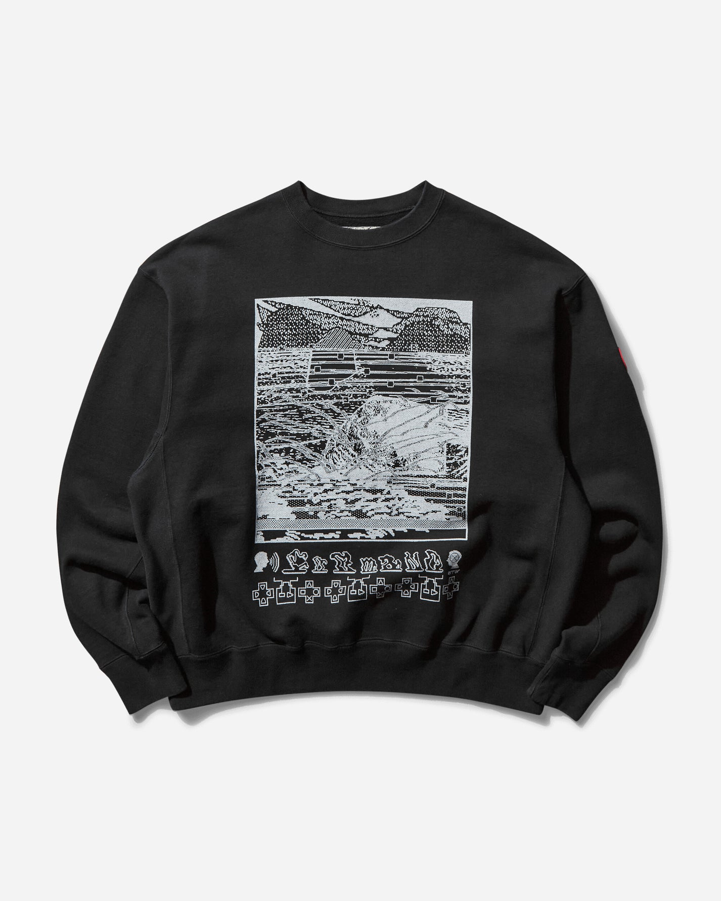 Cav Empt Washed Fk Hyperferma Crew Neck Black Sweatshirts Crewneck CES27CS07 BLACK