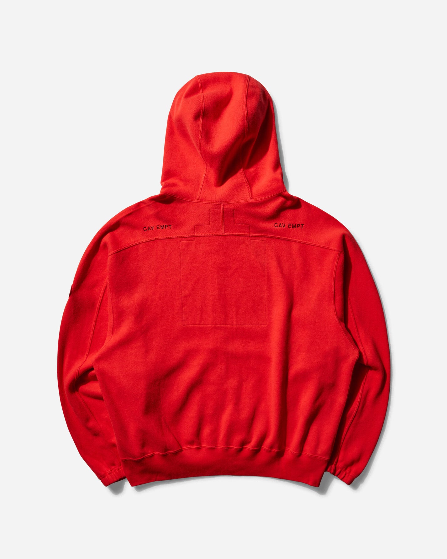 Cav Empt Dbl Knit Zip Hoody Red Sweatshirts Hoodies CES26CS21 001