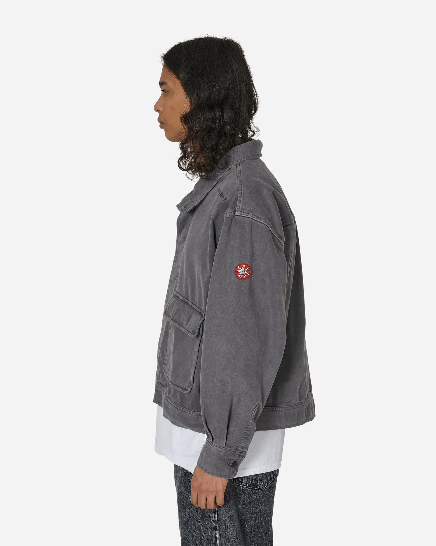 Cav Empt Overdye Brushed Cotton Button Jacket Charcoal Coats and Jackets Jackets CES25JK12 CHCL