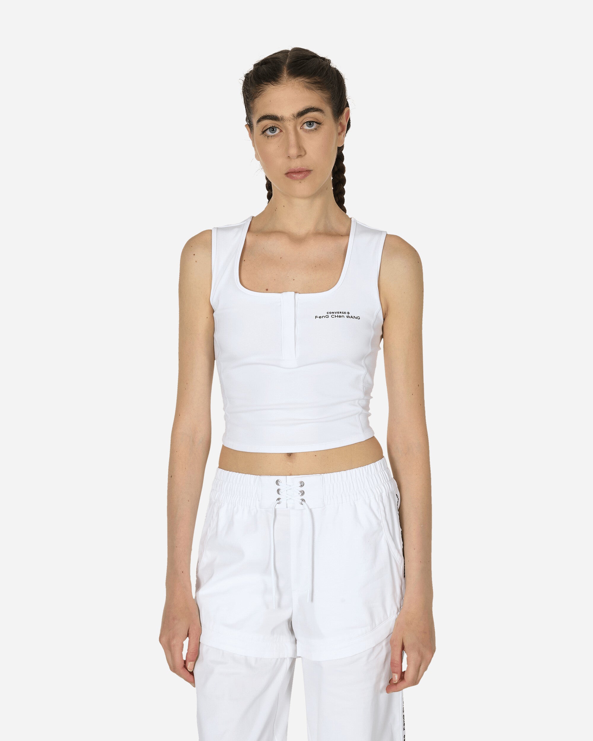 Converse Wmns Tank White White T-Shirts Top 10027597