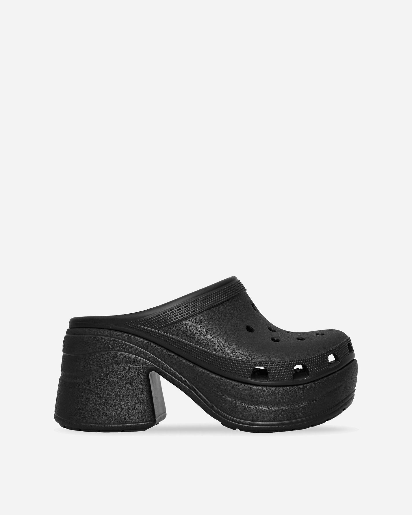 Crocs Wmns Siren Clog W Black Sandals and Slides Heels 208547 BLK