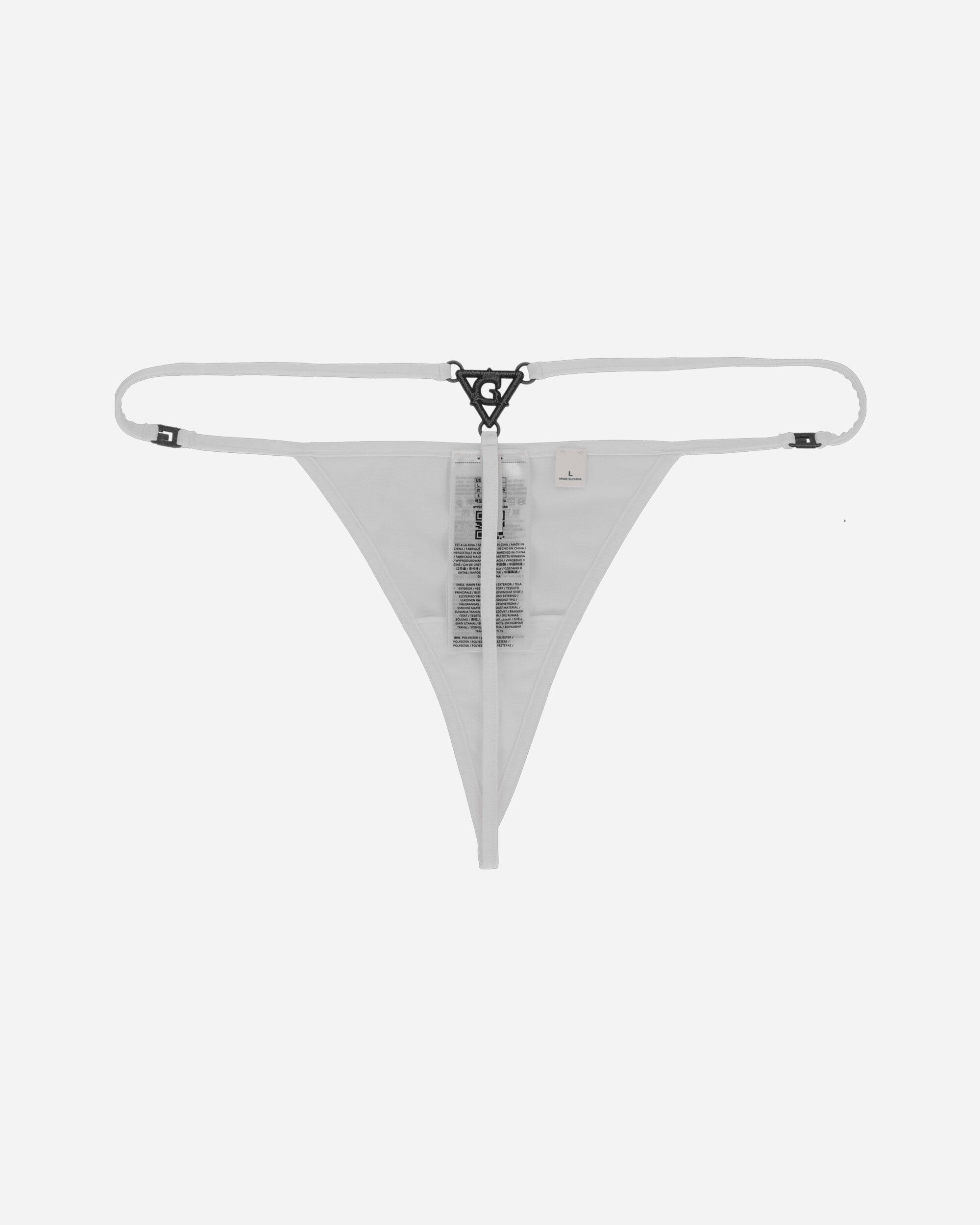 Guess USA Gusa Triangle Thong Alabaster White Underwear Thongs W4GZ01KBBA0 G046