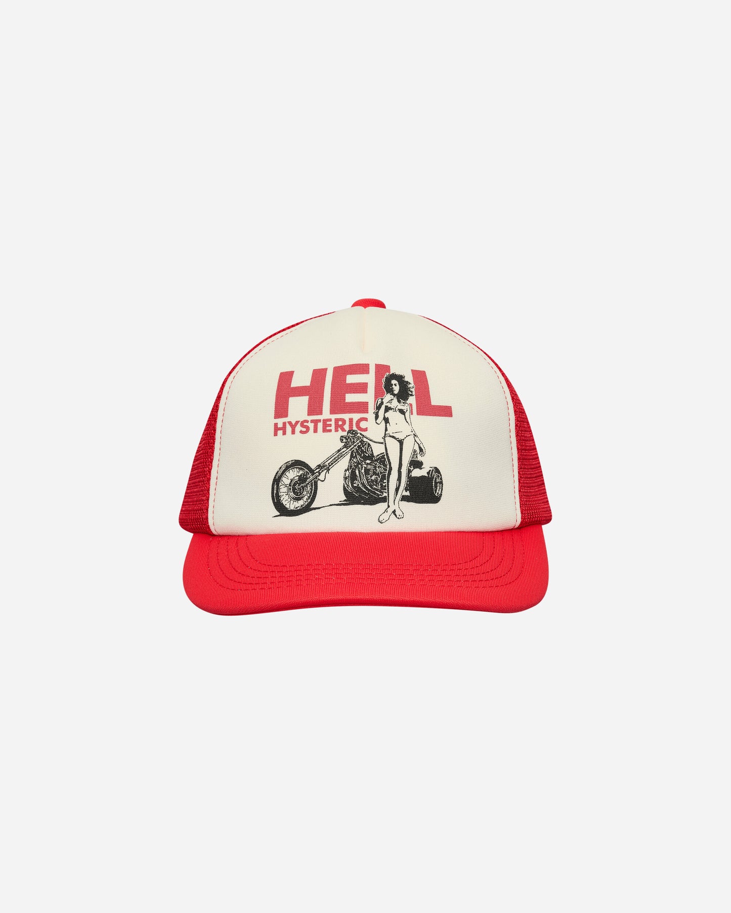 Hysteric Glamour Hell Hysteric Mesh Cap Red Hats Caps 02251QH03 50