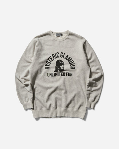 Hysteric Glamour Unlimited Fun Gray Top Sweatshirts Crewneck CS01 B