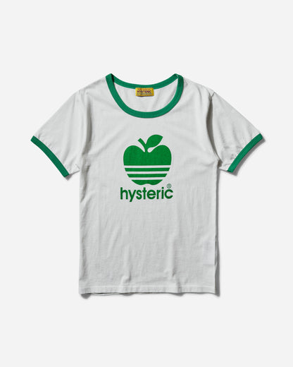 Hysteric Glamour Wmns Big Apple Dirty White X Green T-Shirts Shortsleeve 01241CT199 A