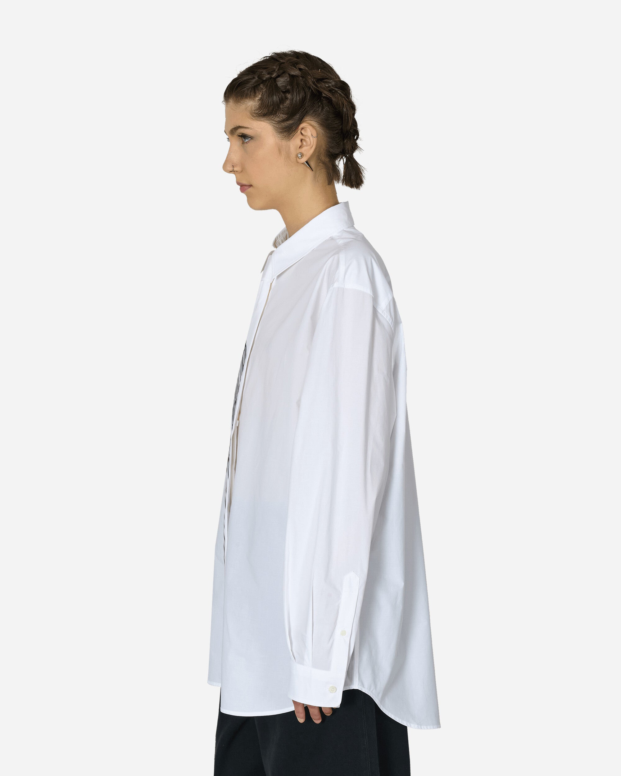 Jean Paul Gaultier Wmns Cotton Popline Shirt White Shirts Blouses CH057I-C051 0100