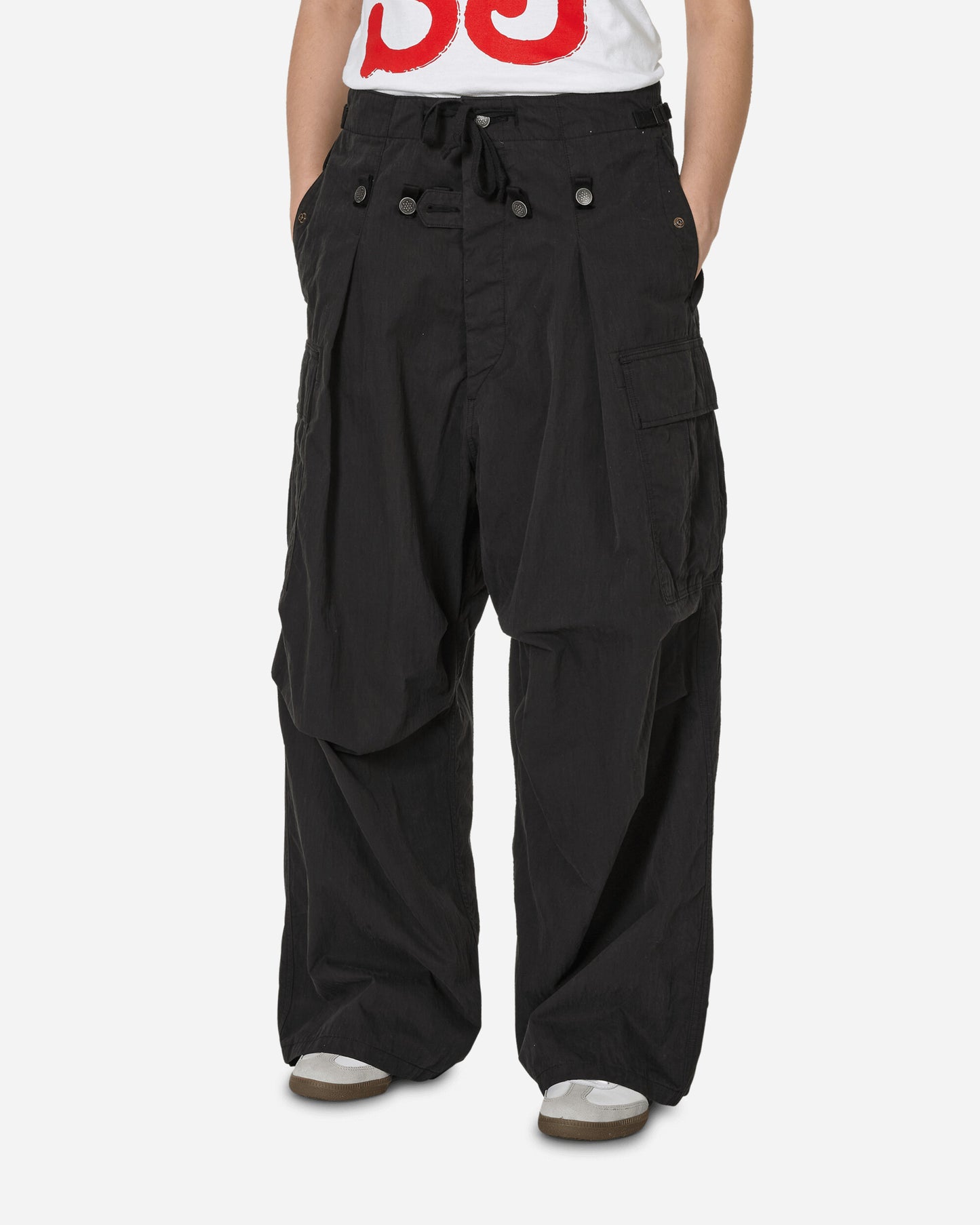 KAPITAL Rip Stop Jumbo Cargo Pants Black Pants Cargo EK-1374 1