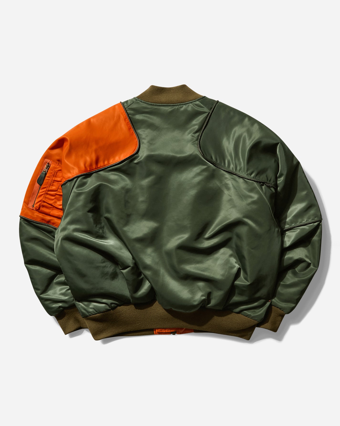 KAPITAL Ma-1 Nylon Sham Bomber Jkt Khaki Coats and Jackets Jackets EK-1680LJ 1