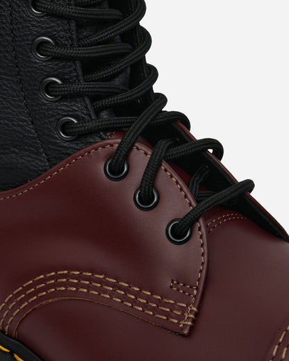 MM6 Maison Margiela 1460 - Twisted And Reimagined - Steel Toe Black/Oxblood Boots Mid Boot SH3WU0008P8029 H6077