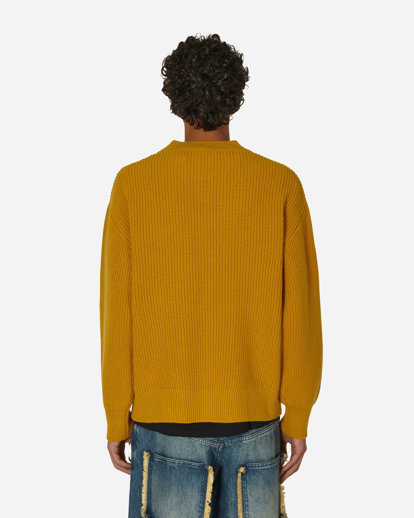 Moncler Genius Crewneck Sweater X Palm Angels Mustard Knitwears Sweaters 9C00002M1241 131