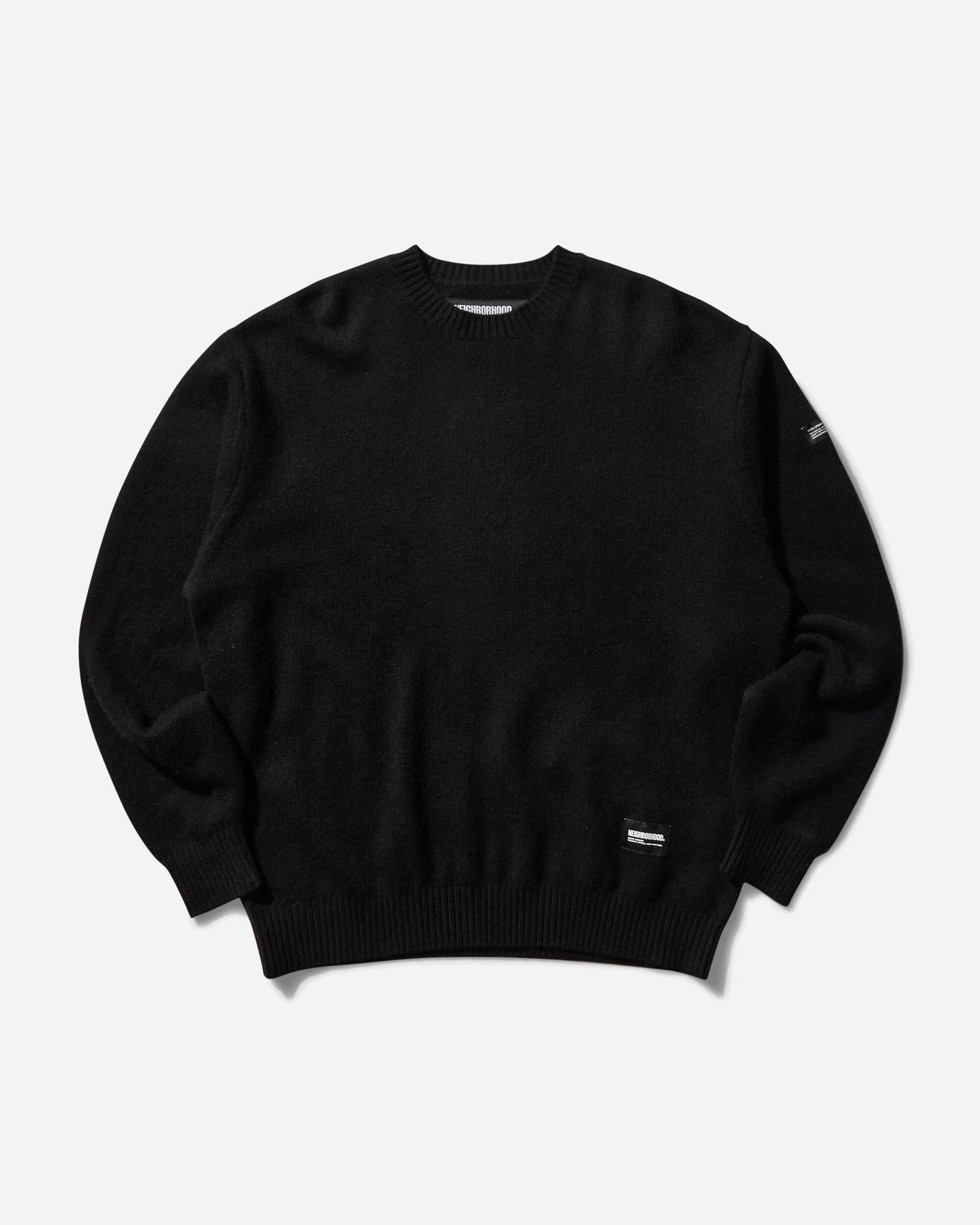 Neighborhood Cashmere Crewneck Sweater Black Sweatshirts Crewneck 242NGNH-KNM01 BK