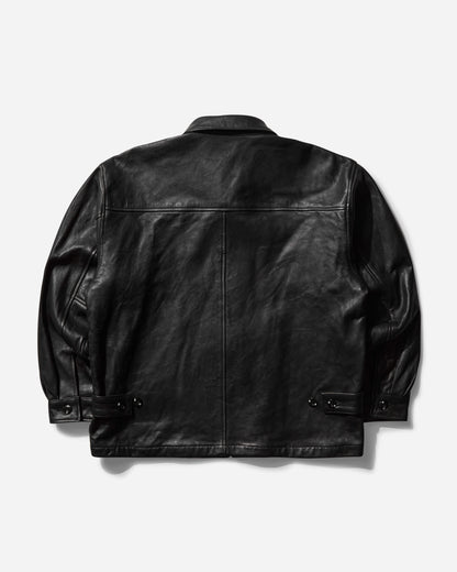 Neighborhood Leather Zip Work Jacket Black Coats and Jackets Jackets 242SZNH-JKM01 BK