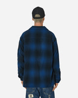 Neighborhood Wool Hombre Check Shirt Ls Blue Shirts Longsleeve Shirt 232BENH-SHM03 BL