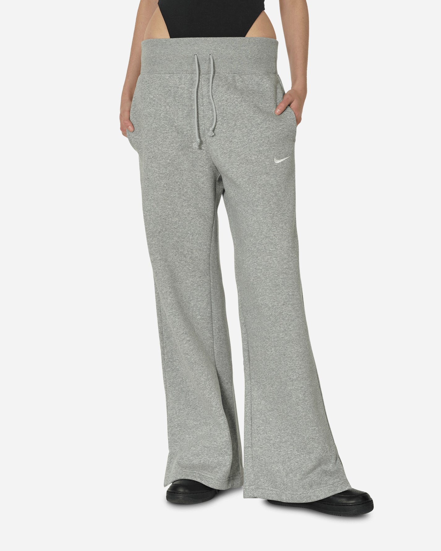 Nike Wmns W Nsw Phnx Flc Hr Pant Wide Dk Grey Heather/Sail Pants Sweatpants DQ5615-063