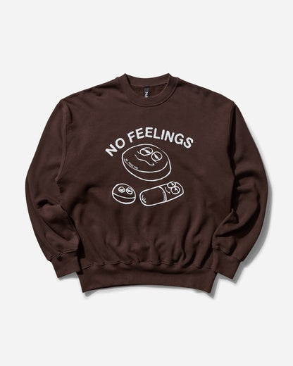 No Problemo Hard Feelings Crew Neck Sweat Brown Sweatshirts Crewneck NP2000302 BROWN