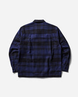 Noah Heavyweight Zip-Up Flannel Black/Blue Shirts Longsleeve Shirt S116FW24 BBL