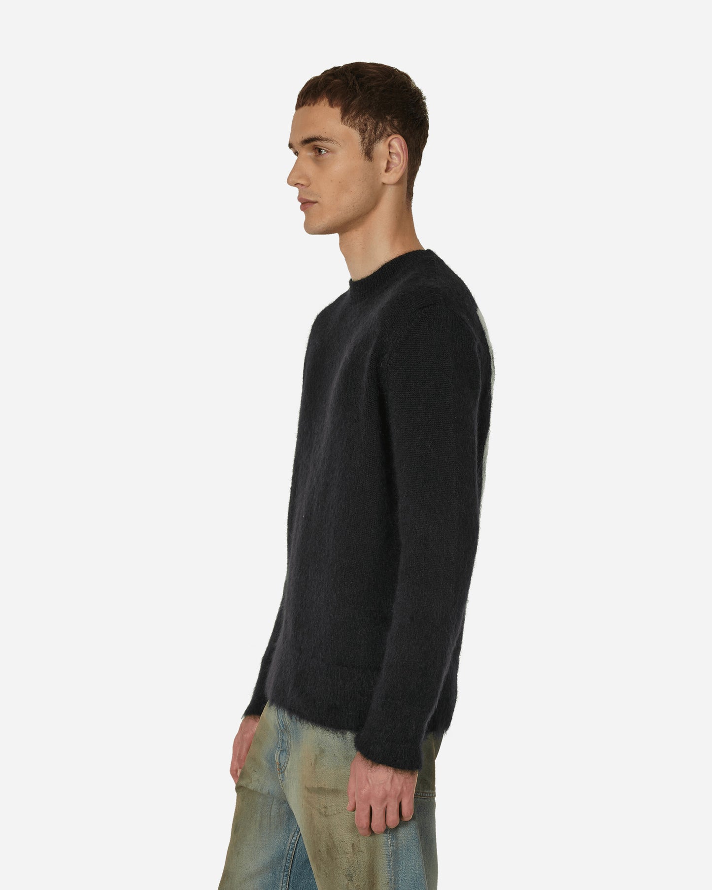 Off-White Mohair Arrow Knit Crewneck Black/Beige Knitwears Sweaters OMHE170F23KNI0011 1061