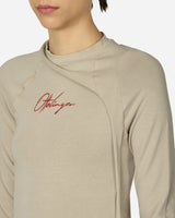 Ottolinger Wmns Deconstructed Fitted Longsleeve Sand Pebble T-Shirts Longsleeve 1150105121 BEI
