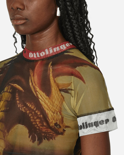 Ottolinger Wmns Slam Jam X Ottolinger Mesh Top MUSTARD T-Shirts Shortsleeve 100124 OTDRMS