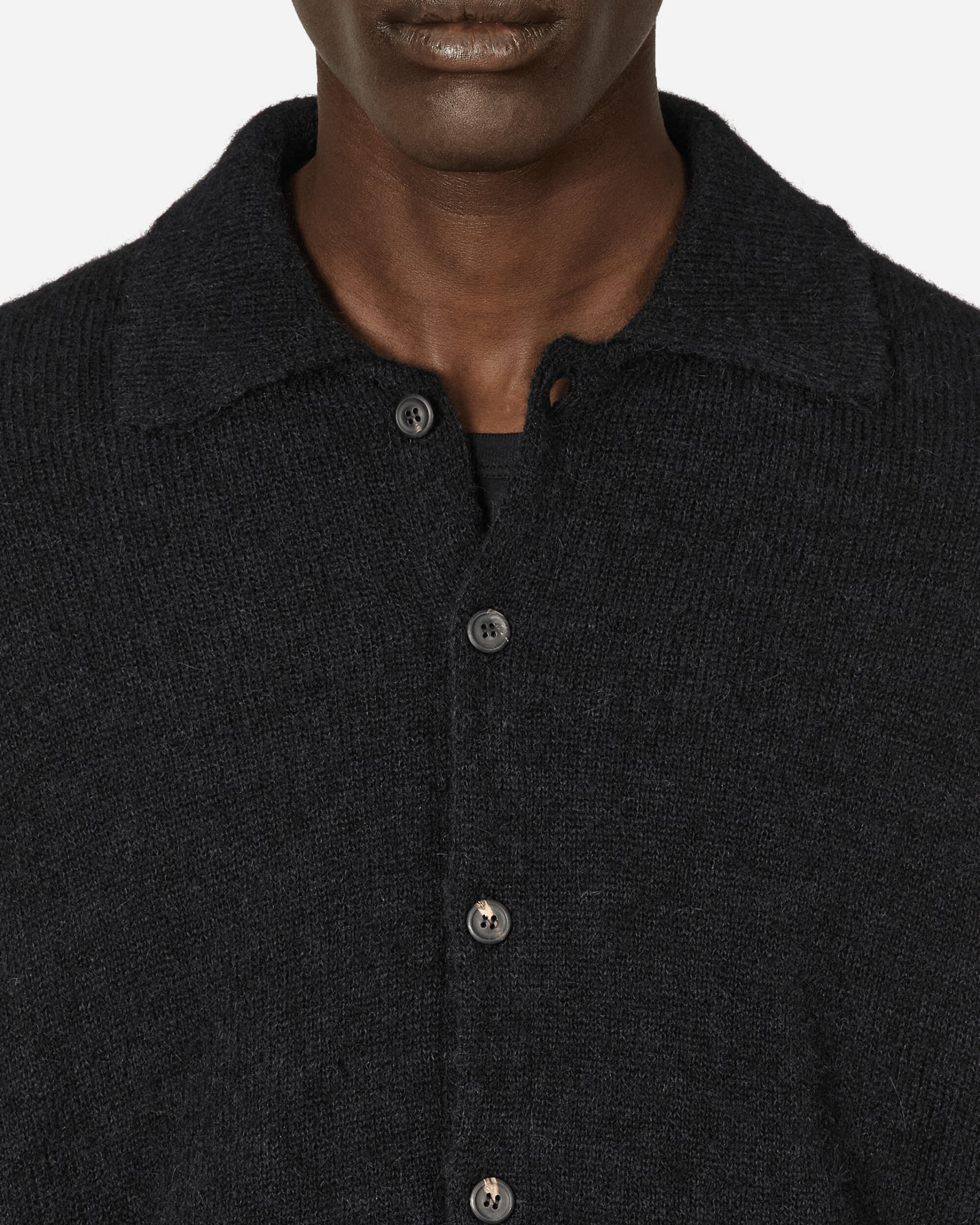 Our Legacy Evening Polo Black Knitwears Cardigans M4213ECFSE BL