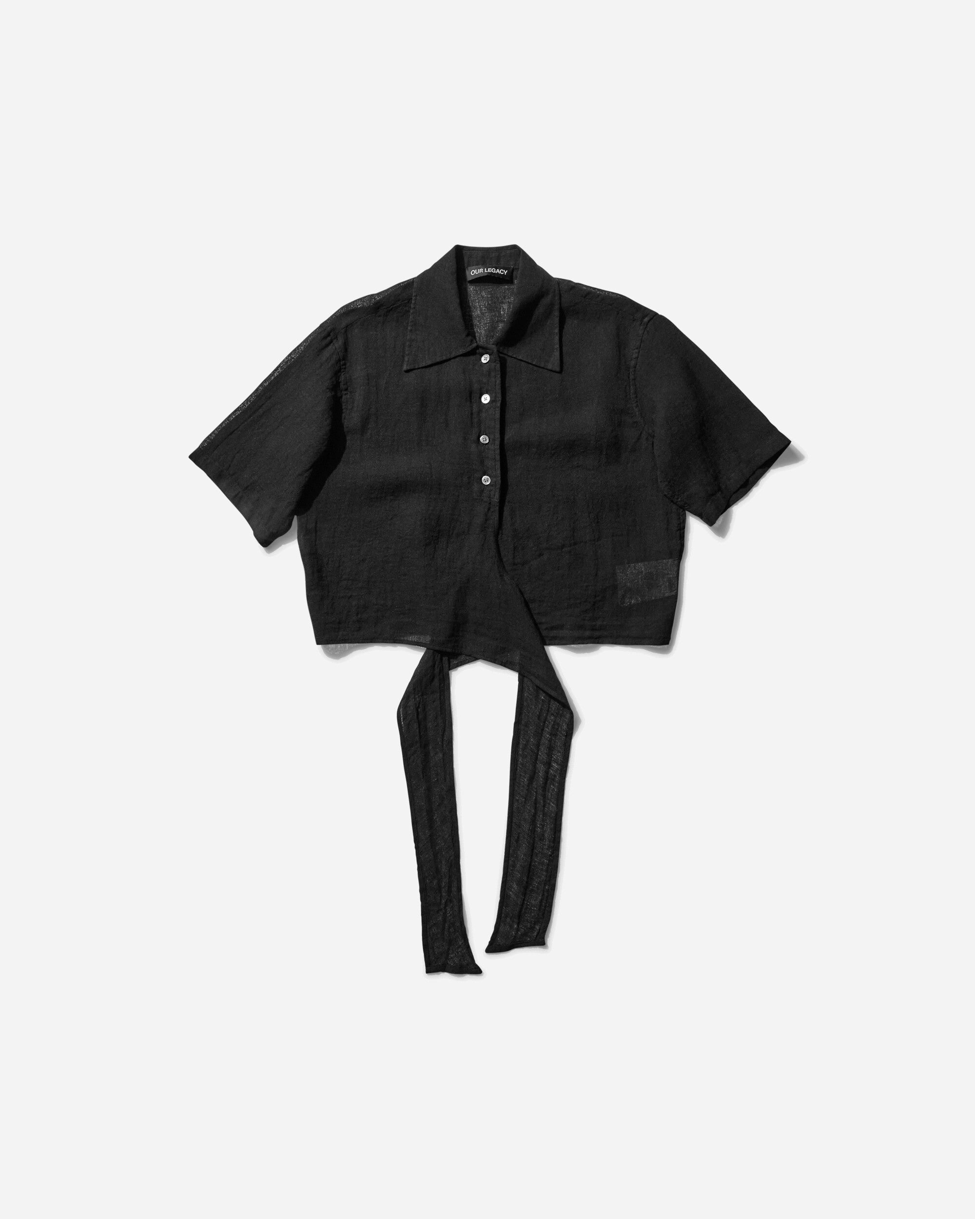 Our Legacy Wmns Nannas Shirt Shortsleeve Black Sparse Shirts Shortsleeve Shirt W2252NB 001