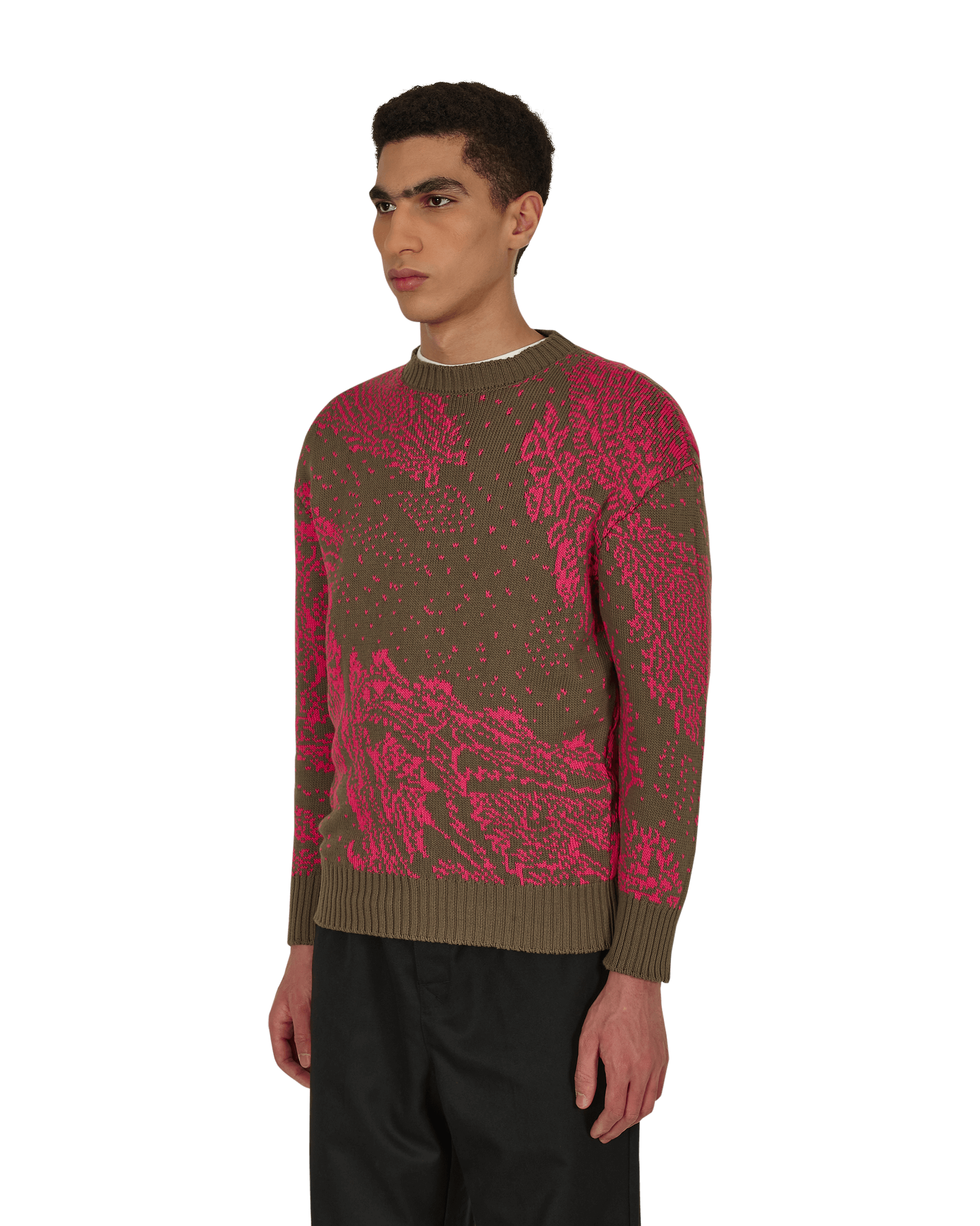 Paria Farzaneh Chocolate Multi Knitwears Sweaters PFK0009 001