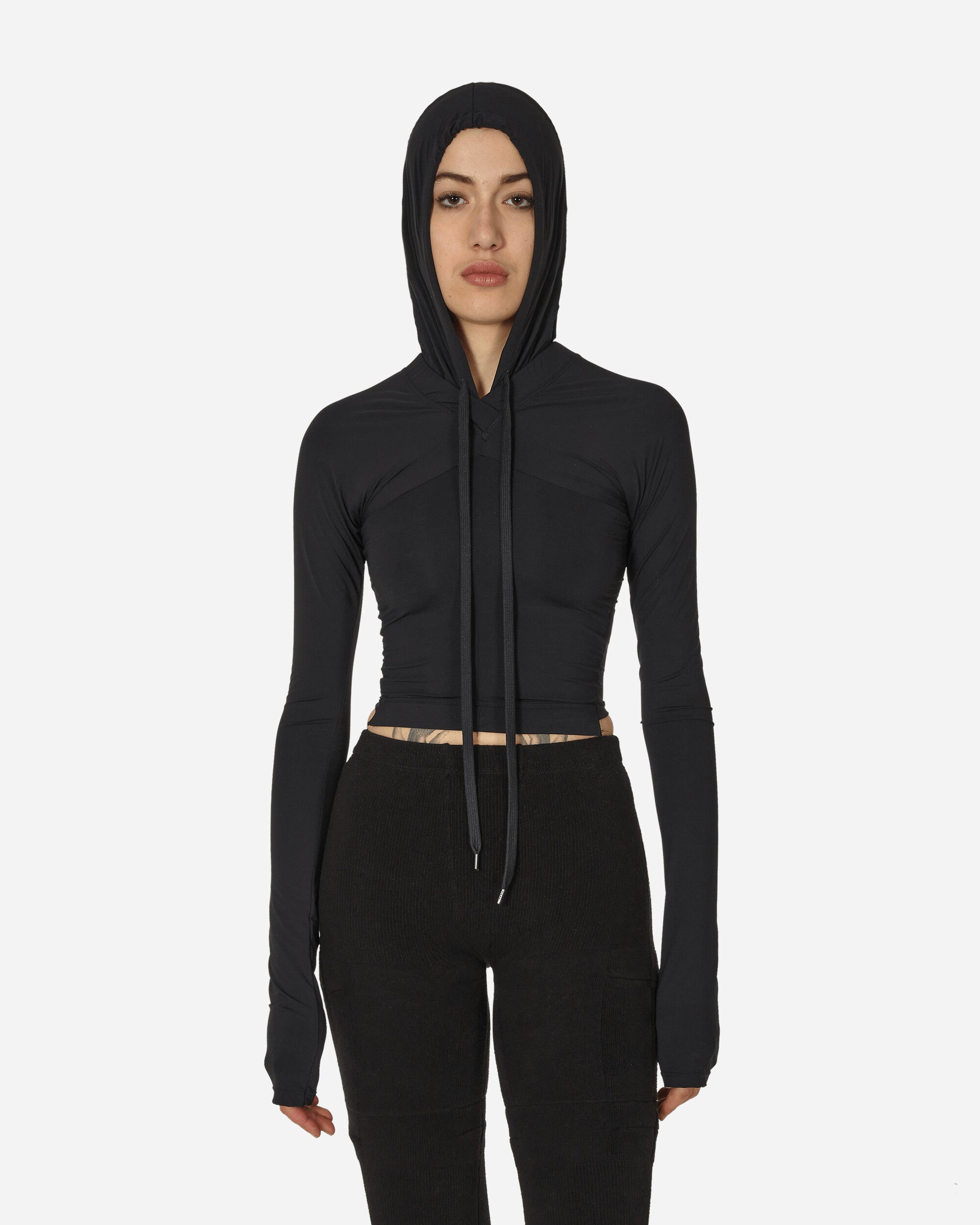 Prototypes Wmns Leggings Hoodie Black Sweatshirts Hoodies PT05TO62WWW BLACK