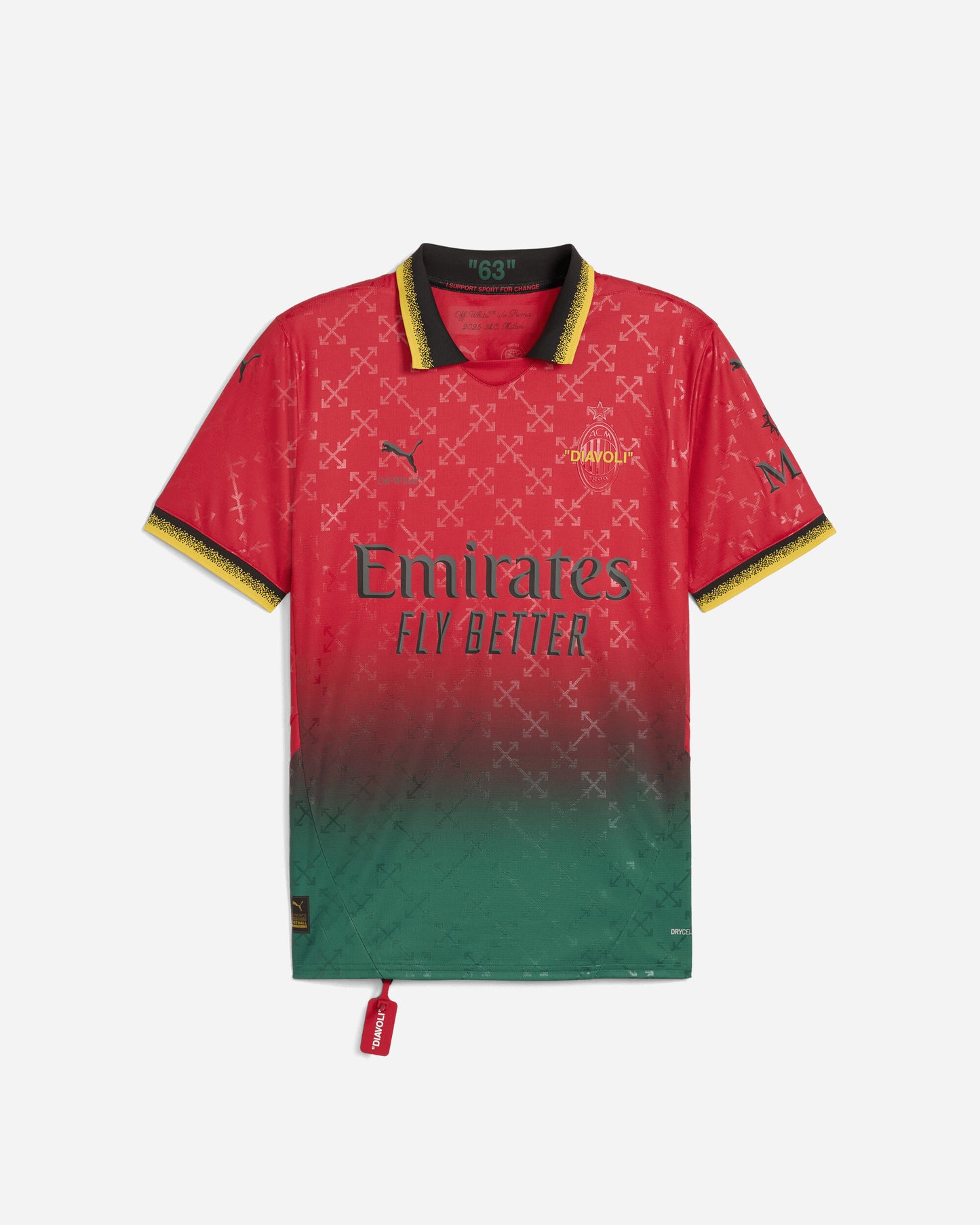 Puma Acm X Off-White Jersey Replica For All Time Red/Puma Black T-Shirts Shortsleeve 783001-02