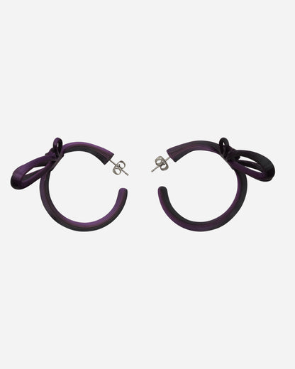 Roussey Wmns Wow Hoops Purple Taffetas Jewellery Earrings S24E09 3