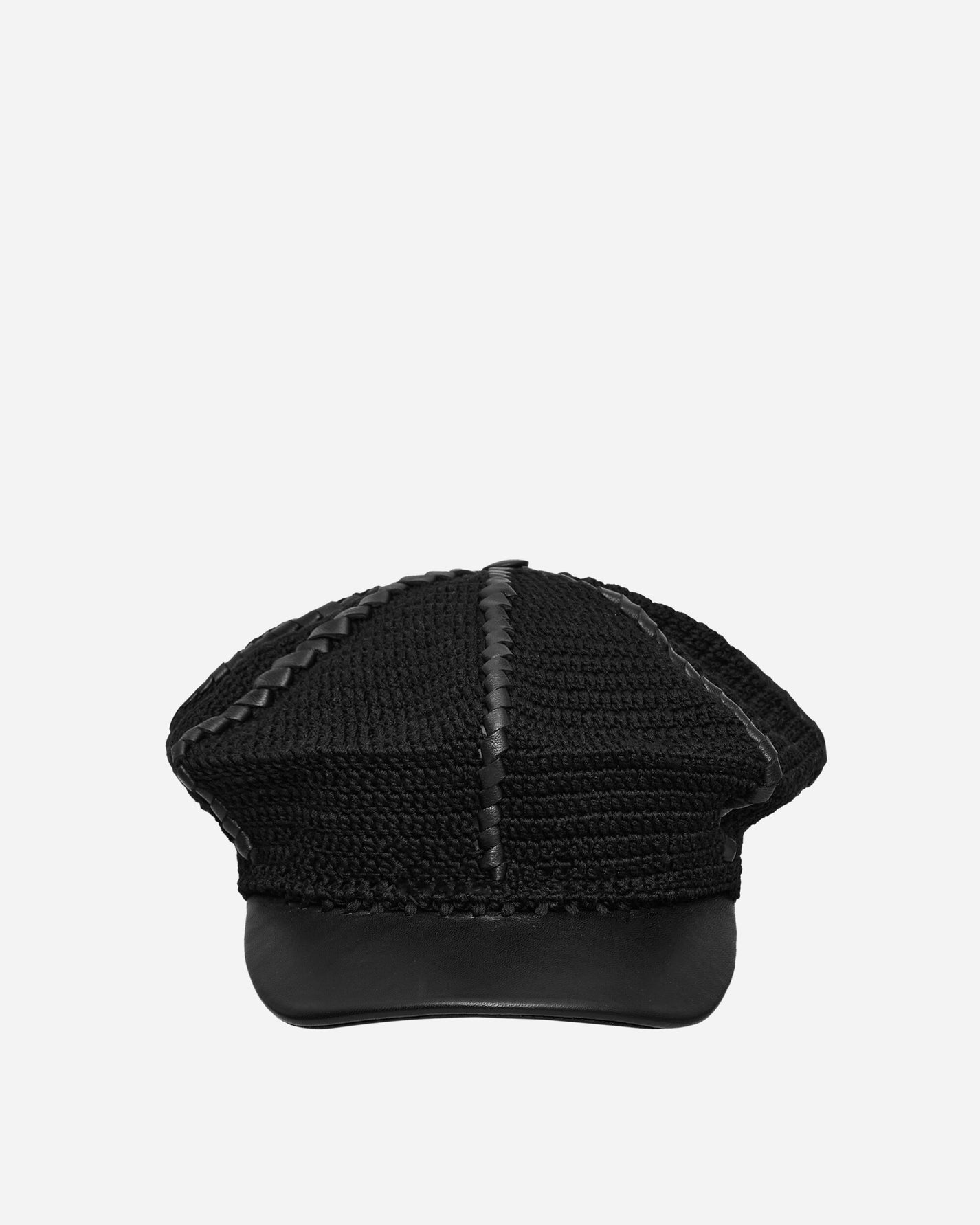 SSU Wmns Ursa Leather Lace Bakerboy Cap Black Hats Caps ULBBY BLACK