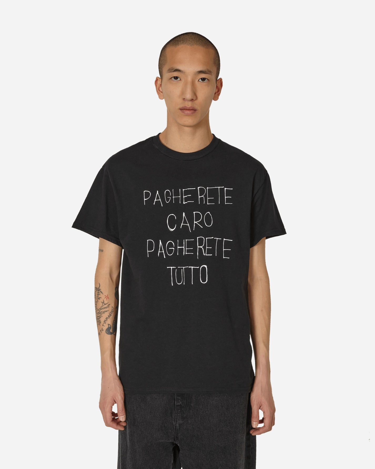 Slam Jam Pagherete Caro. Pagherete Tutto T-Shirt Black T-Shirts Shortsleeve SJPAGHERETEE1 001