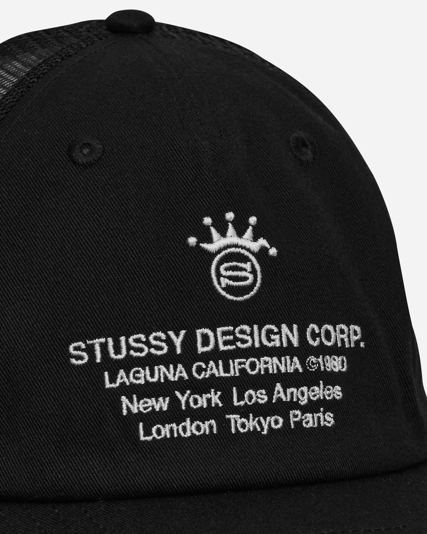 Stüssy Lp Design Crop Trucker Cap Black Hats Caps 1311155 0001