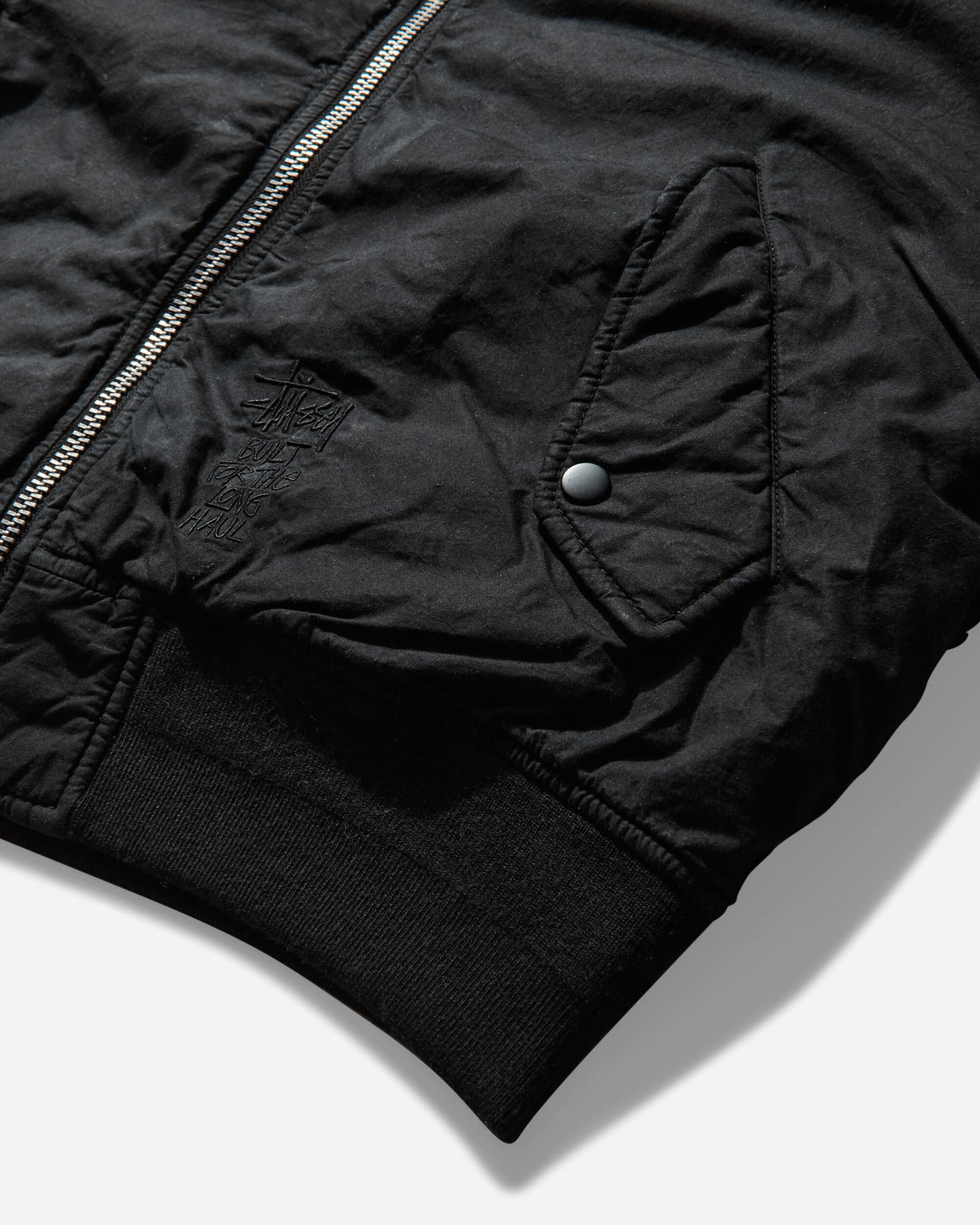 Stüssy Quilted Bomber Waxed Black Coats and Jackets Bomber Jackets 115803SJ 0001