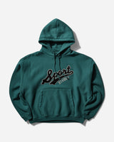 Stüssy Satin Patch Oversized Hood Green Sweatshirts Hoodies 118556 0401