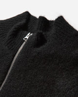 Stüssy Brushed Mock Full Zip Sweater Black Knitwears Sweaters 117248SJ 0001